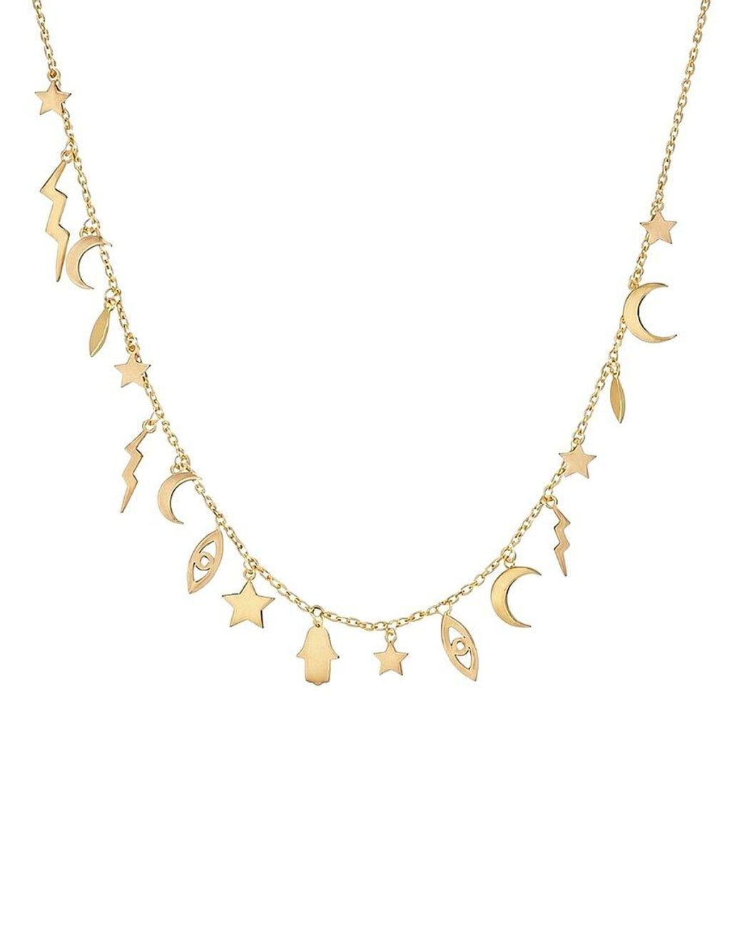 Gabi Rielle Metallic Femme Felling 14K Over Dangle Necklace