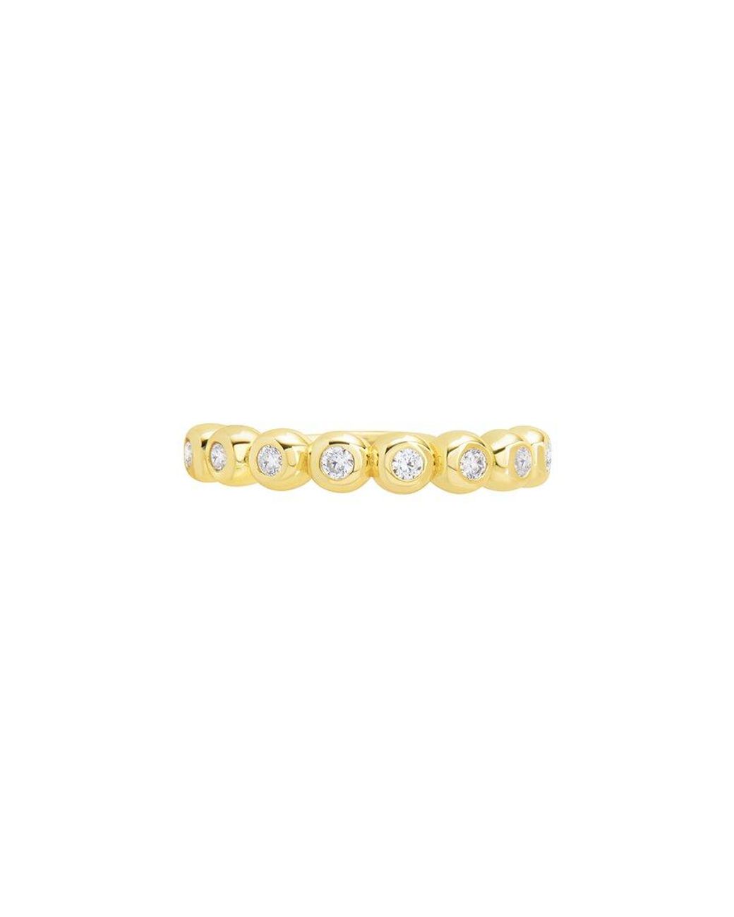 Sterling Forever White 14K Cz Trisha Bezel Ring
