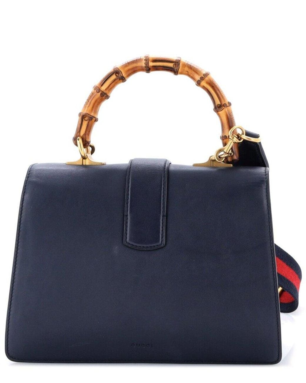 Gucci Blue Leather Dionysus Bamboo Top Handle Bag Colorblock Medium (Authentic Pre-Loved)