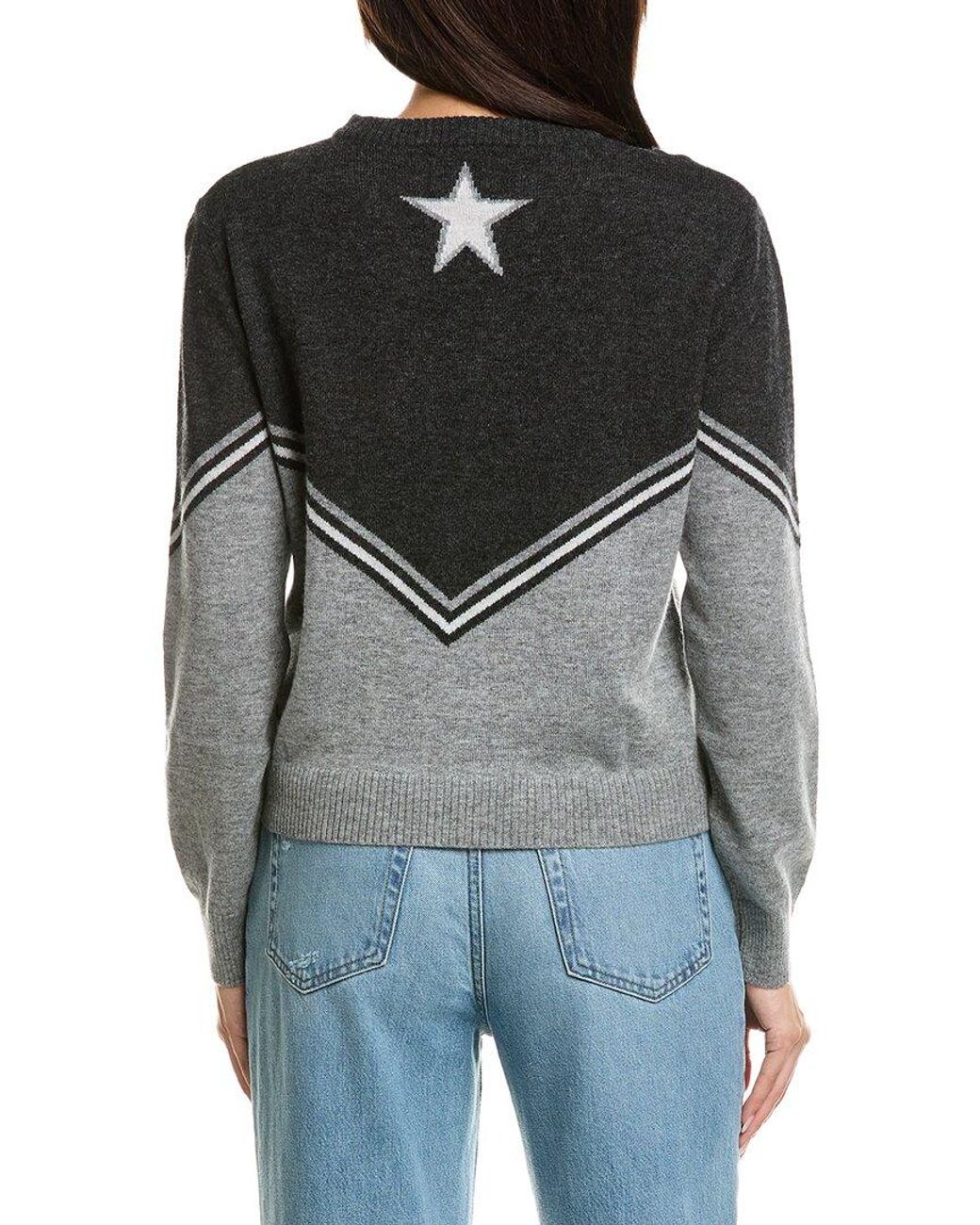 Brodie Cashmere Gray Ski Club Wool & Cashmere-Blend Sweater