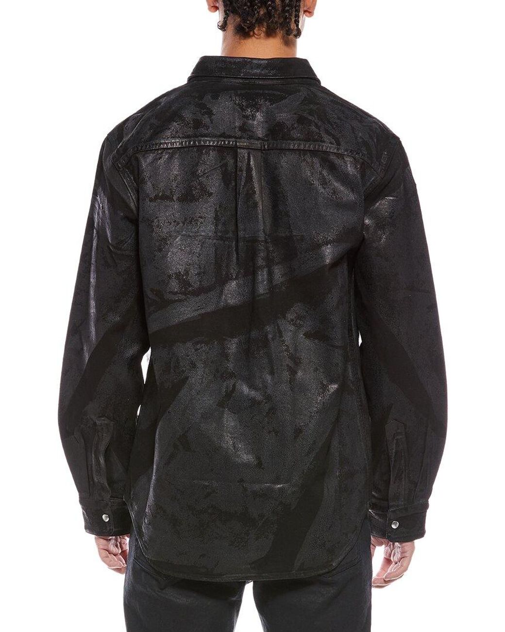 Helmut Lang Black Foil Shirt Jacket for men