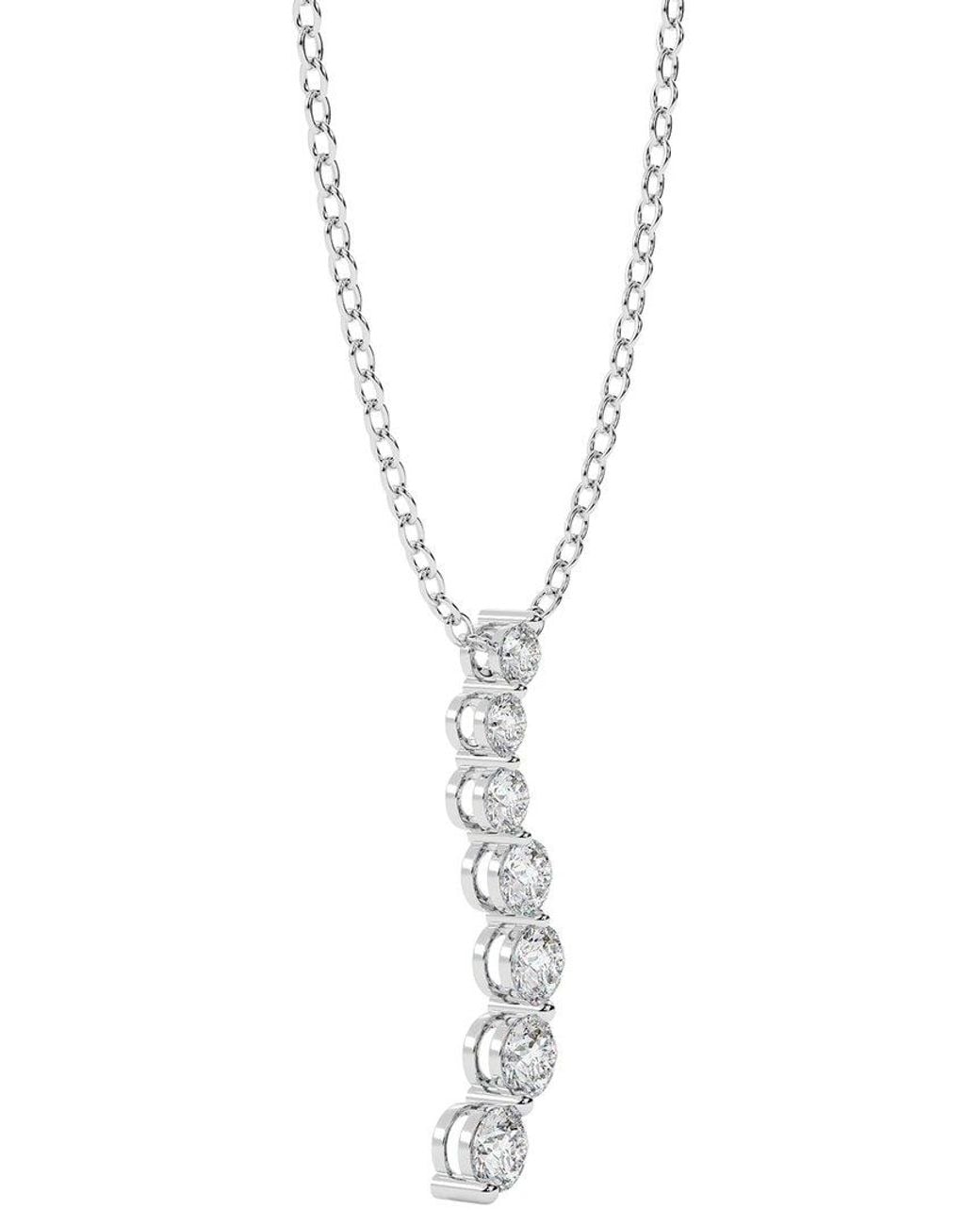 Diamond Select Cuts Metallic 14K 0.50 Ct. Tw. Diamond Pendant Necklace
