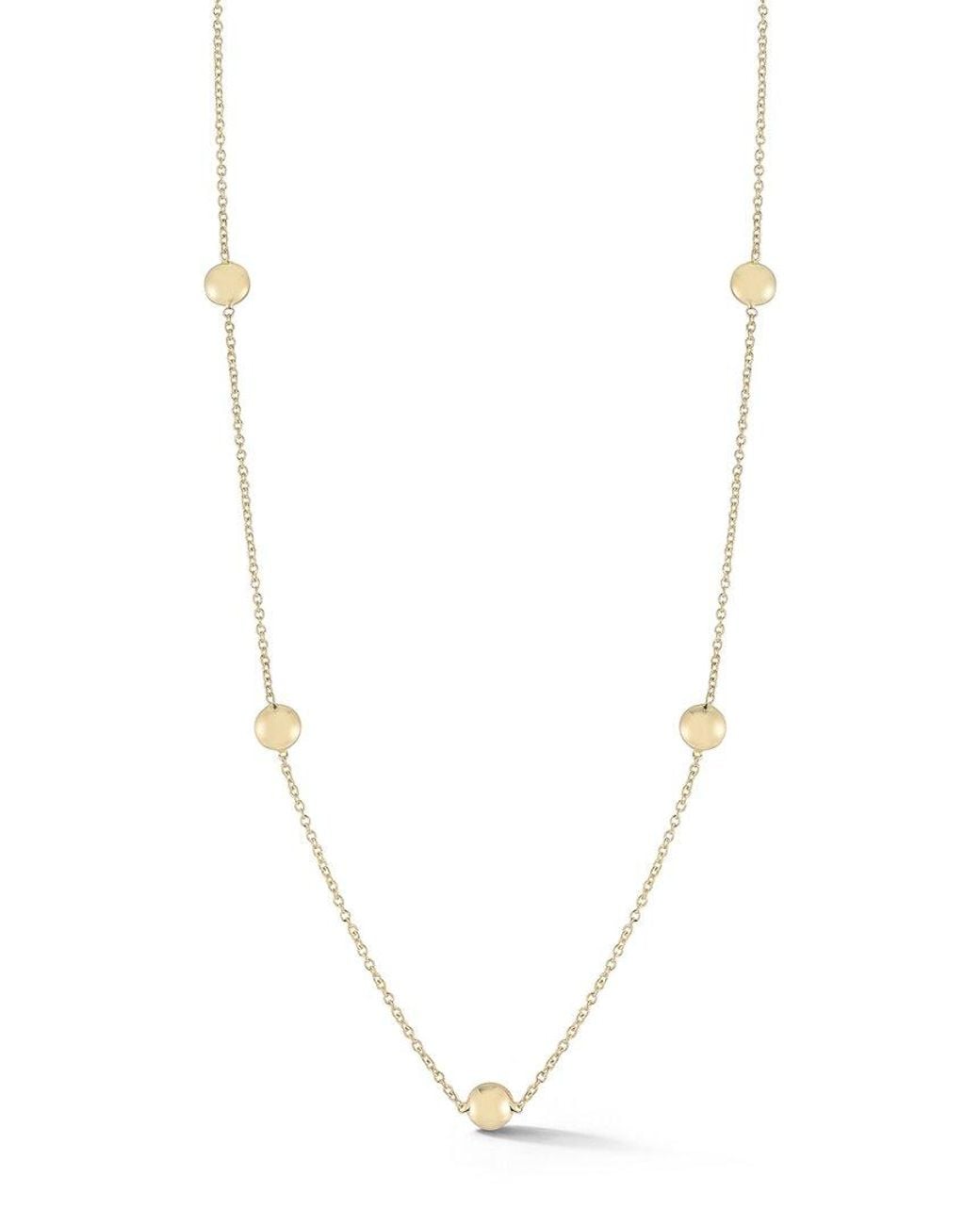 Ember Fine Jewelry White 14k Button Station Necklace