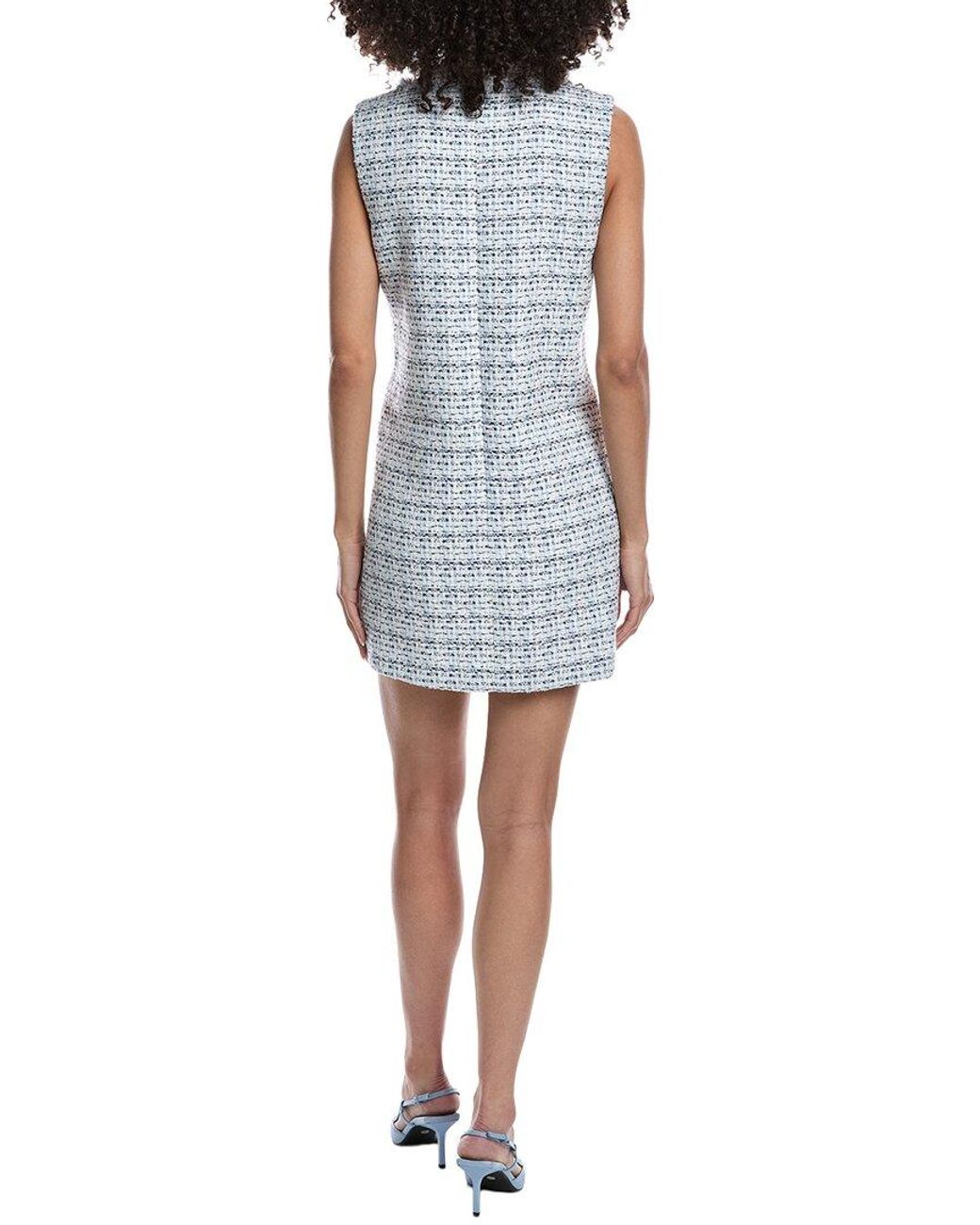 tyler boe Blue Alice Boucle Mini Dress