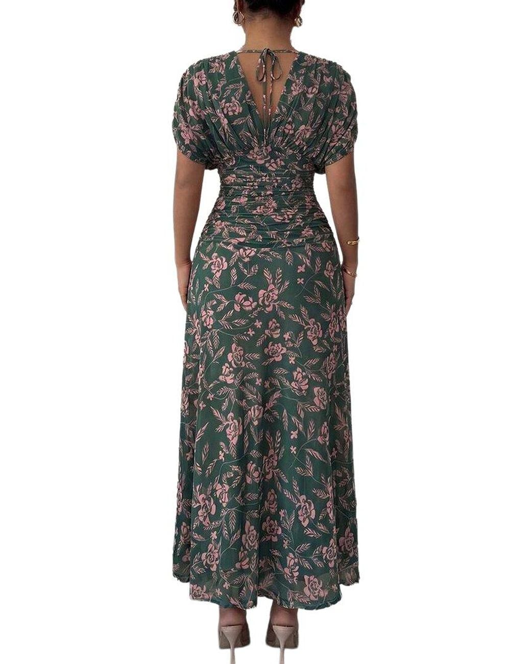 XIRELLI Green Print Maxi Dress
