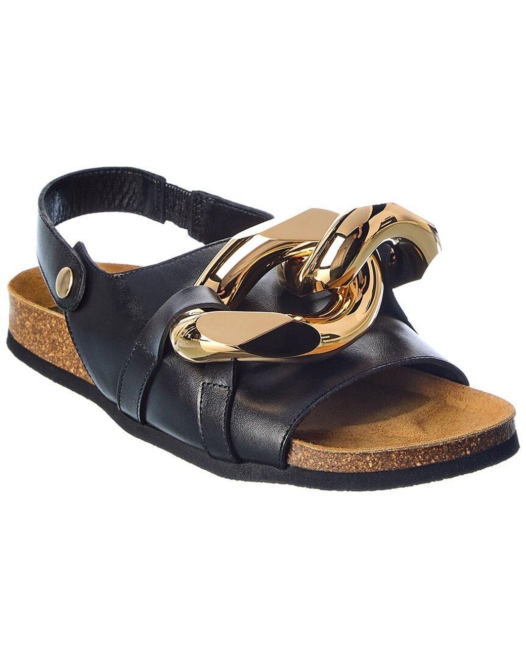 J.W. Anderson Blue Chain Leather Sandal