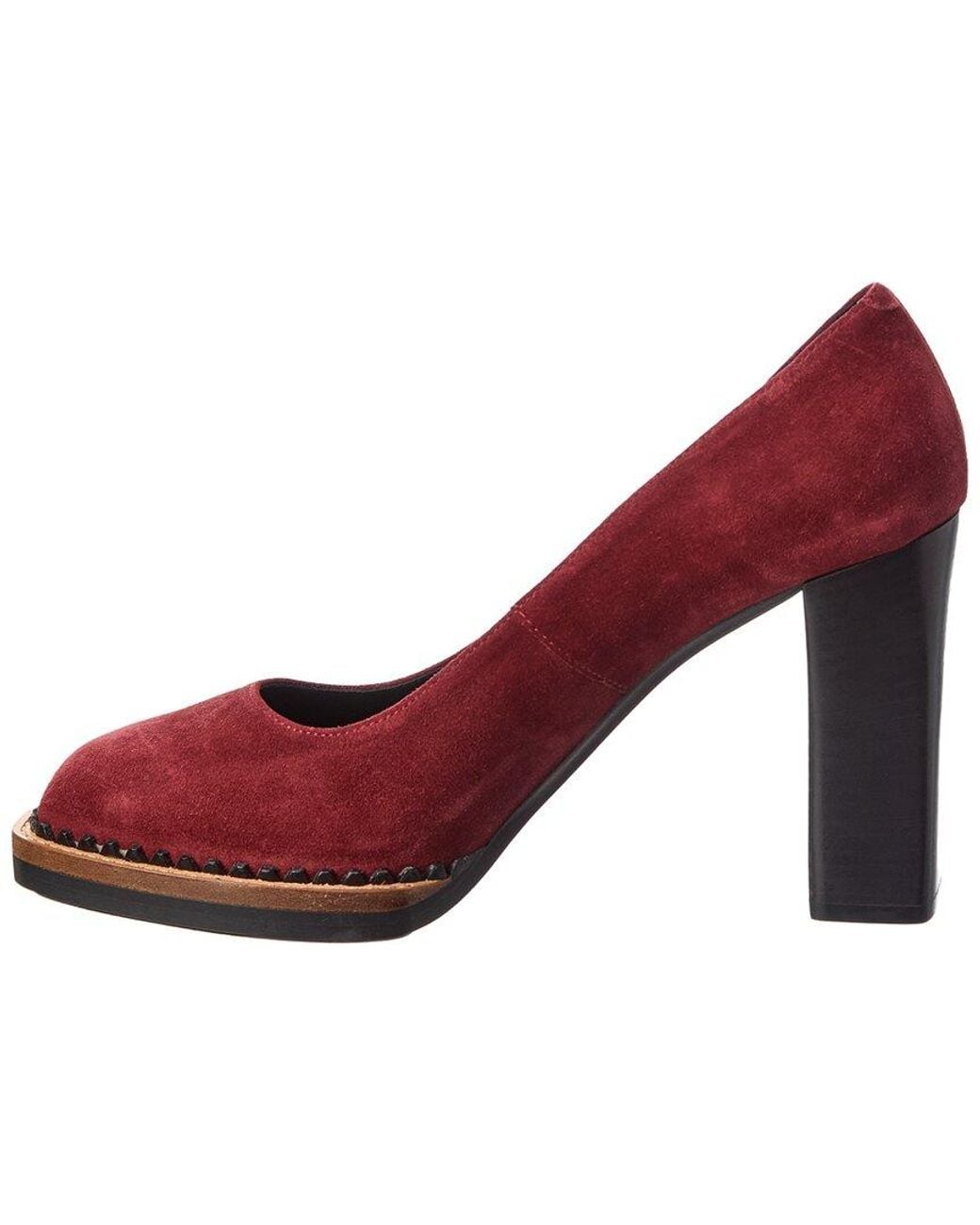 Tod's Red Suede Pump