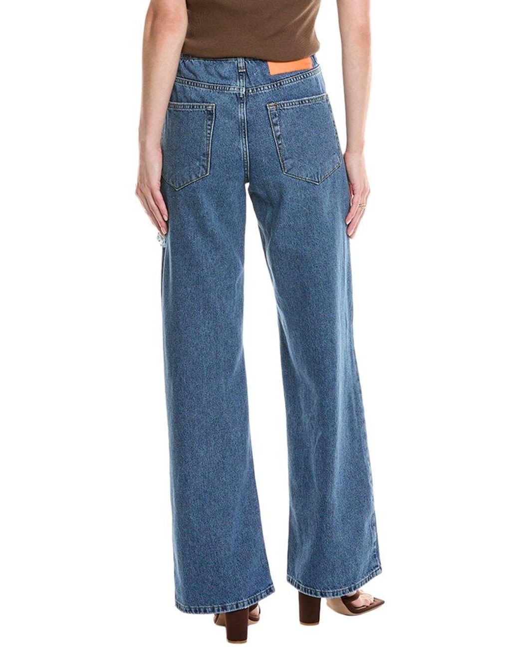 One Teaspoon Blue Jackson Rosewood Wide Leg Jean
