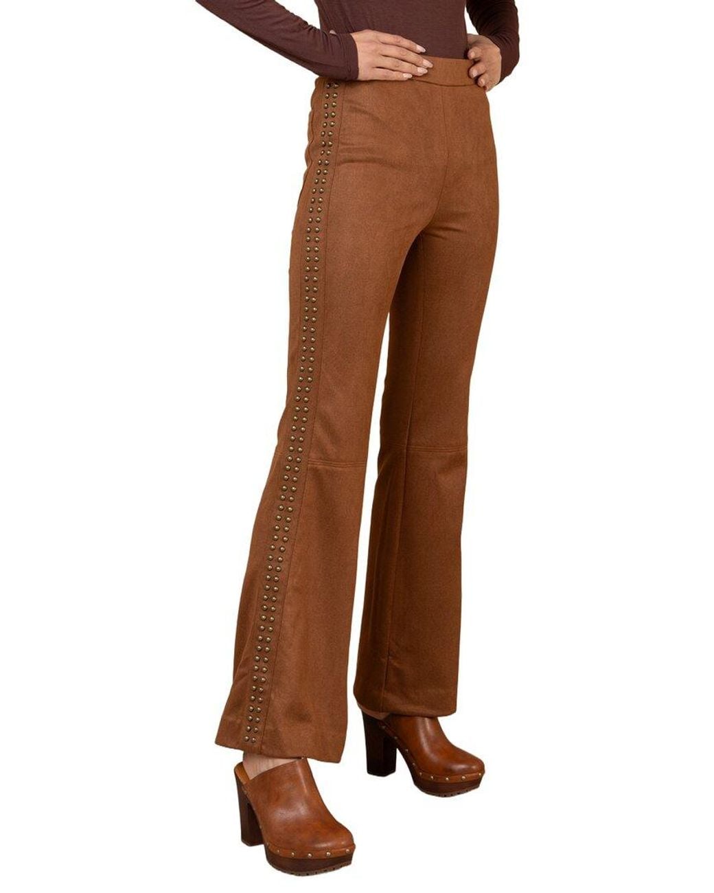 90s Inpired Bob Hale Bob Flared Pant in Brown | Lyst