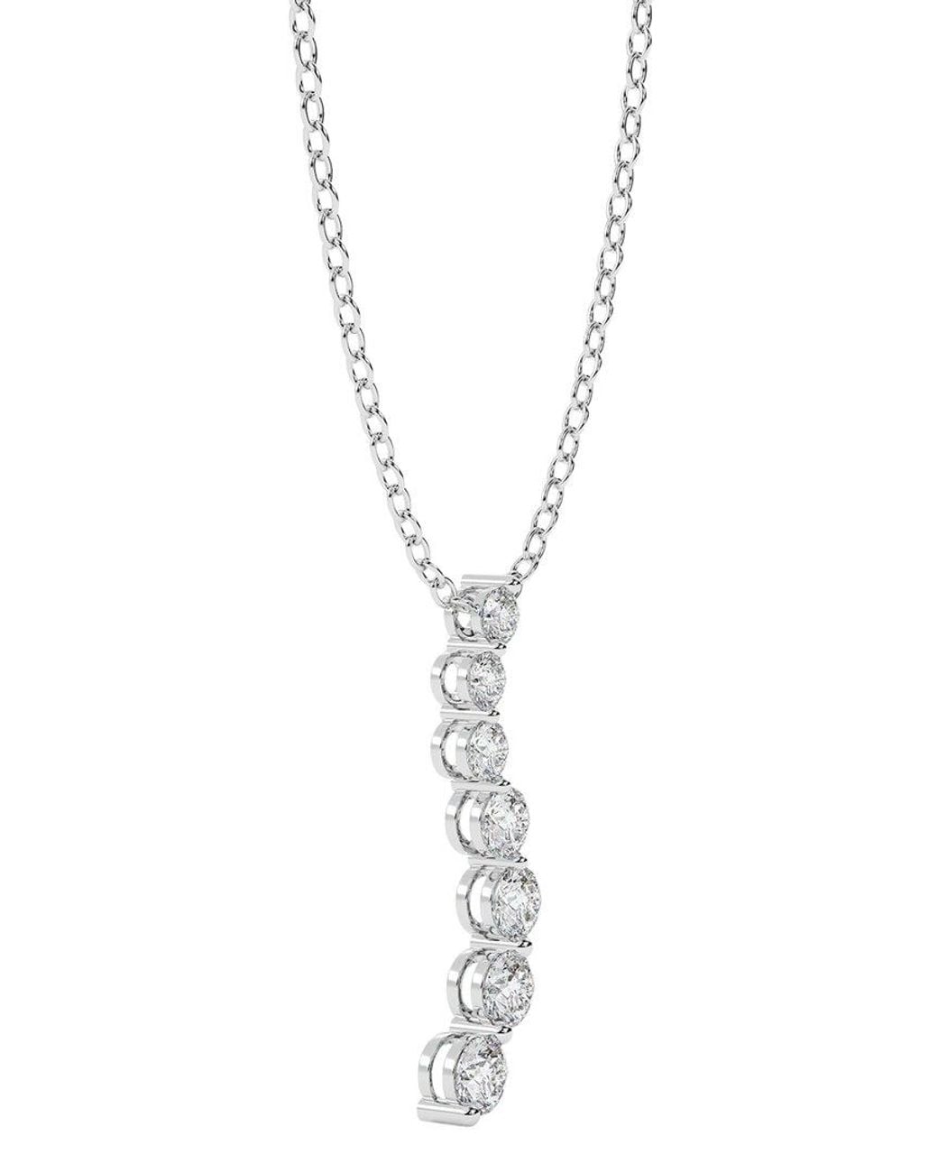 Diamond Select Cuts Metallic 14K 0.75 Ct. Tw. Diamond Pendant Necklace