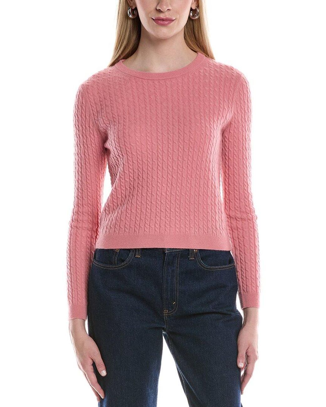 Philosophy Red Baby Cable Cashmere Sweater