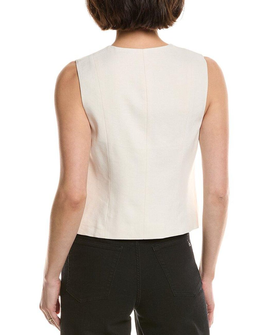 A.L.C. White Leo Linen-Blend Vest