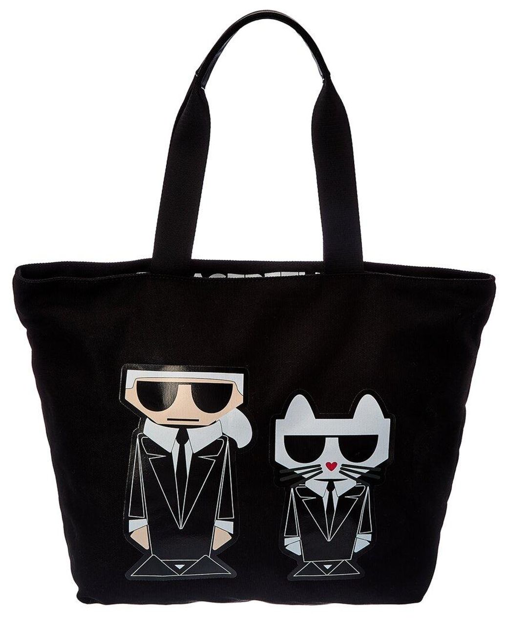 Karl Lagerfeld Canvas Tote in Black Lyst