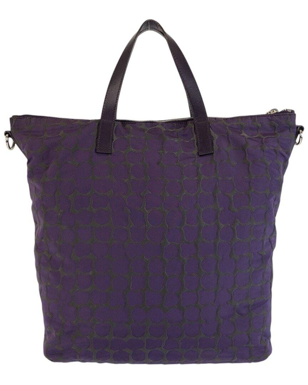 Prada Purple Nylon Tote (Authentic Pre-Loved)