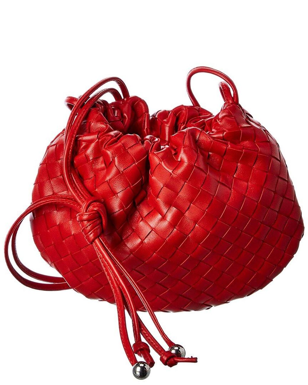 Bottega The Bulb Mini Intrecciato Leather Shoulder Bag in Red Lyst
