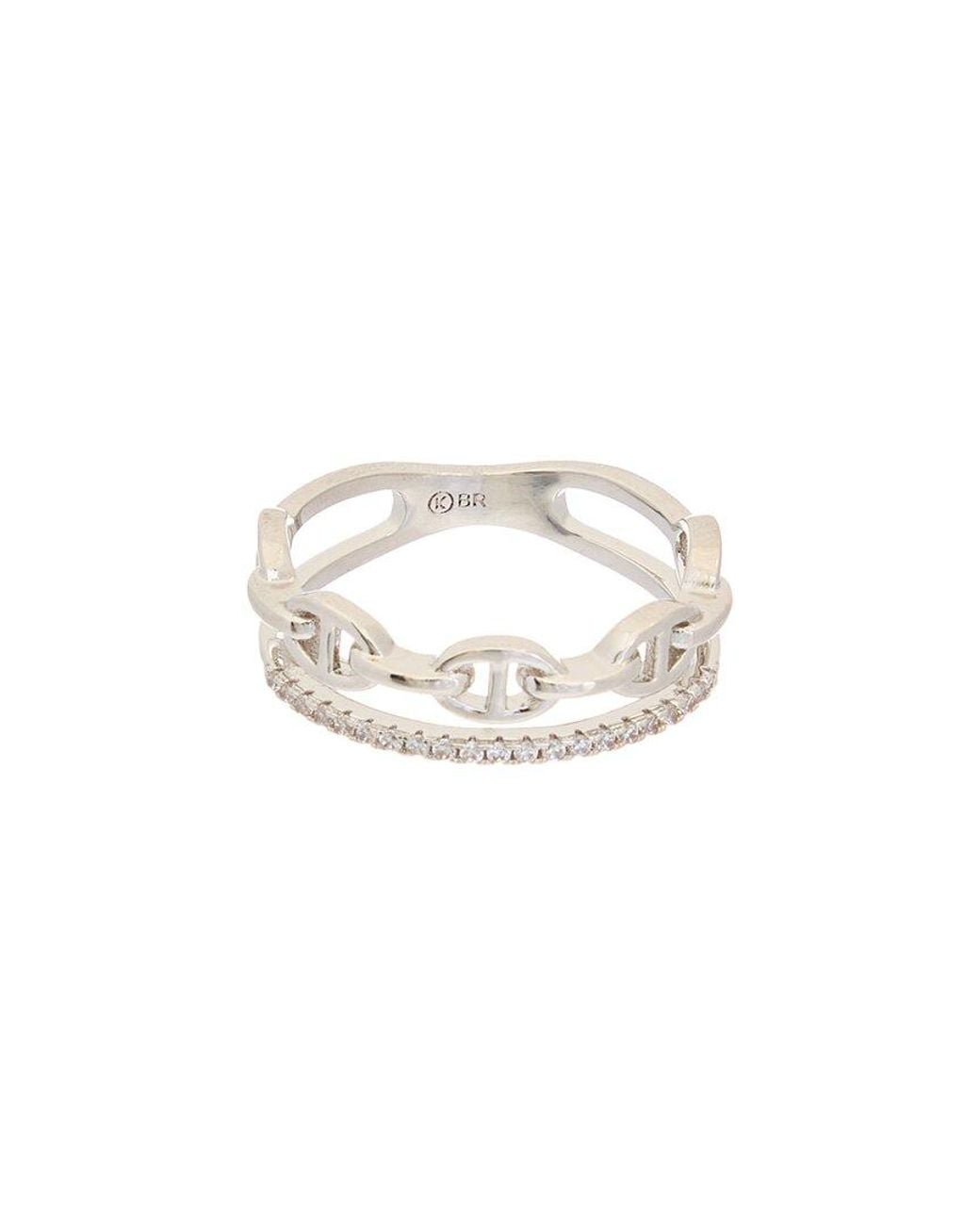 Juvell White 18K Plated Cz Ring
