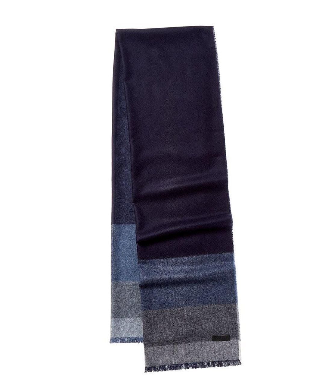Bruno Magli Blue Silk & Cashmere-Blend Scarf for men