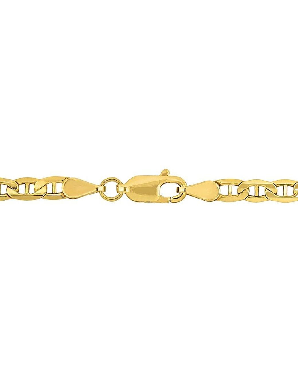 Italian Gold Metallic 10k Marine Link Chain Necklace