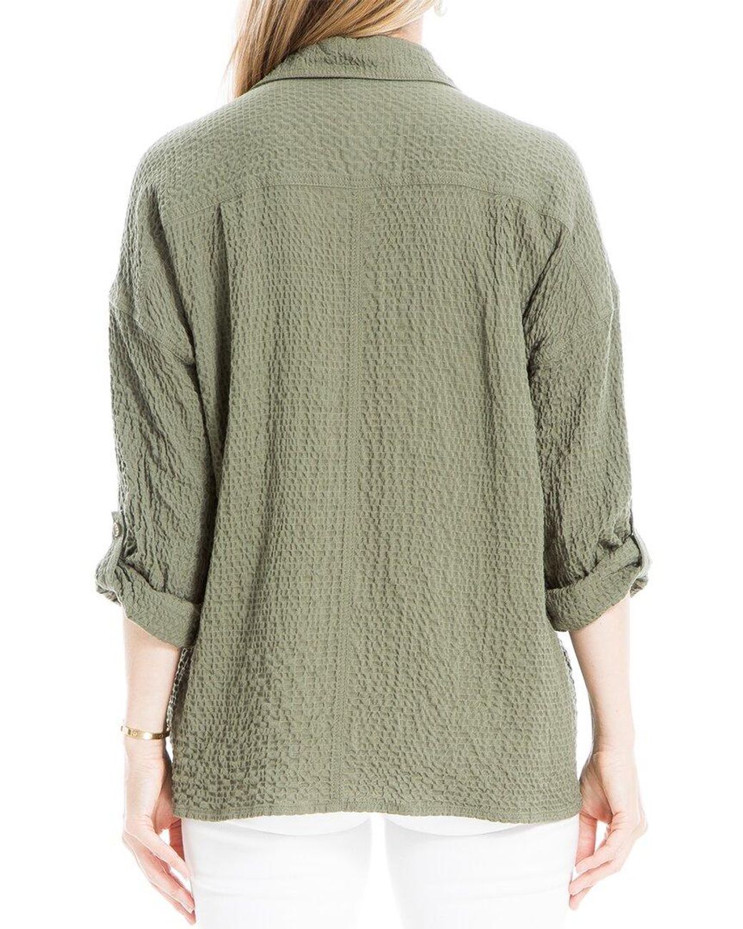 Max Studio Green Texture Shirt