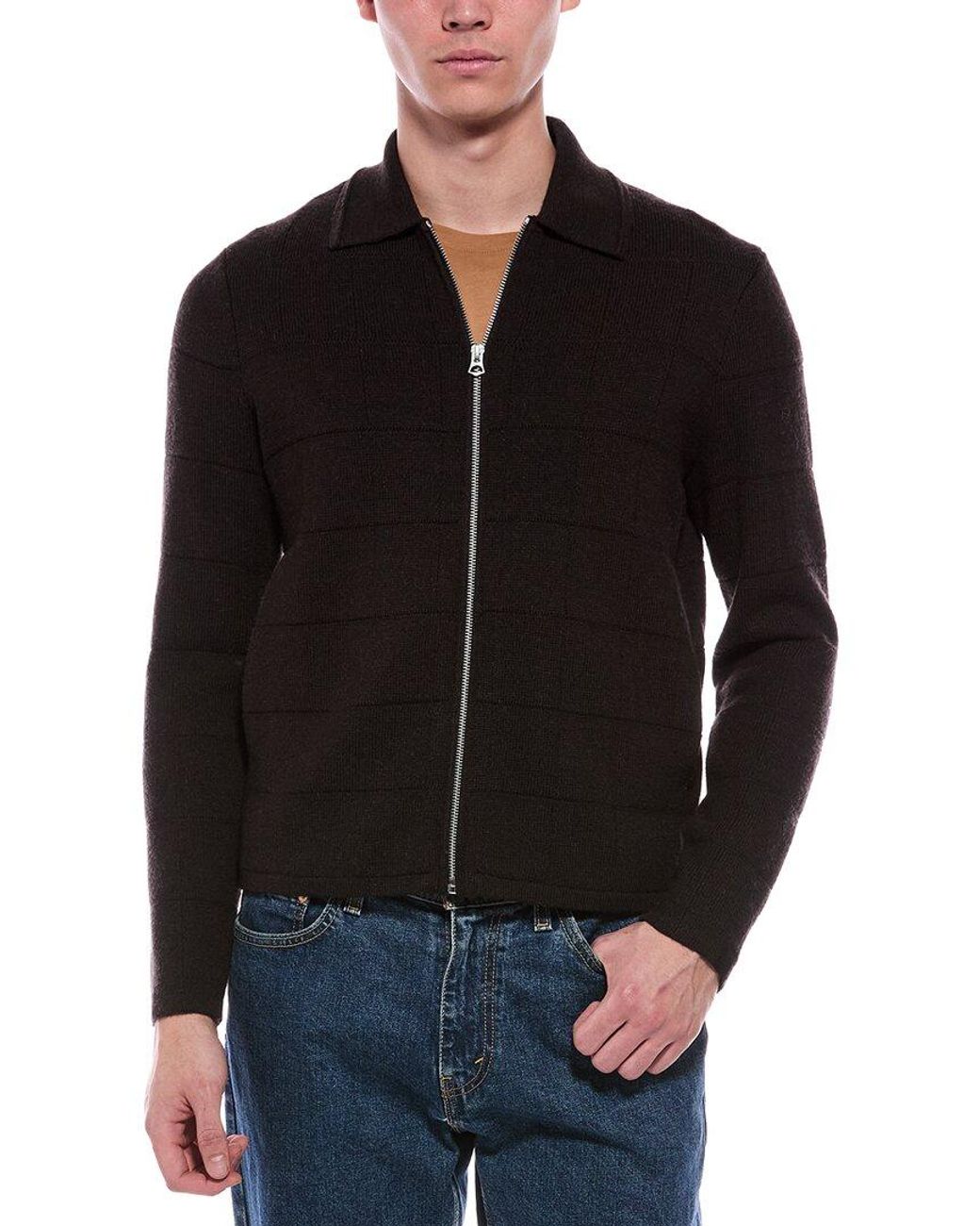 Rag & Bone Black Window Pane Wool Jacket for men