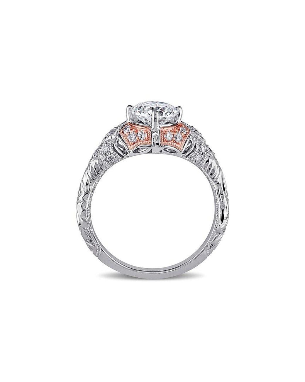 Rina Limor White 14K Two-Tone 1.01 Ct. Tw. Diamond Ring