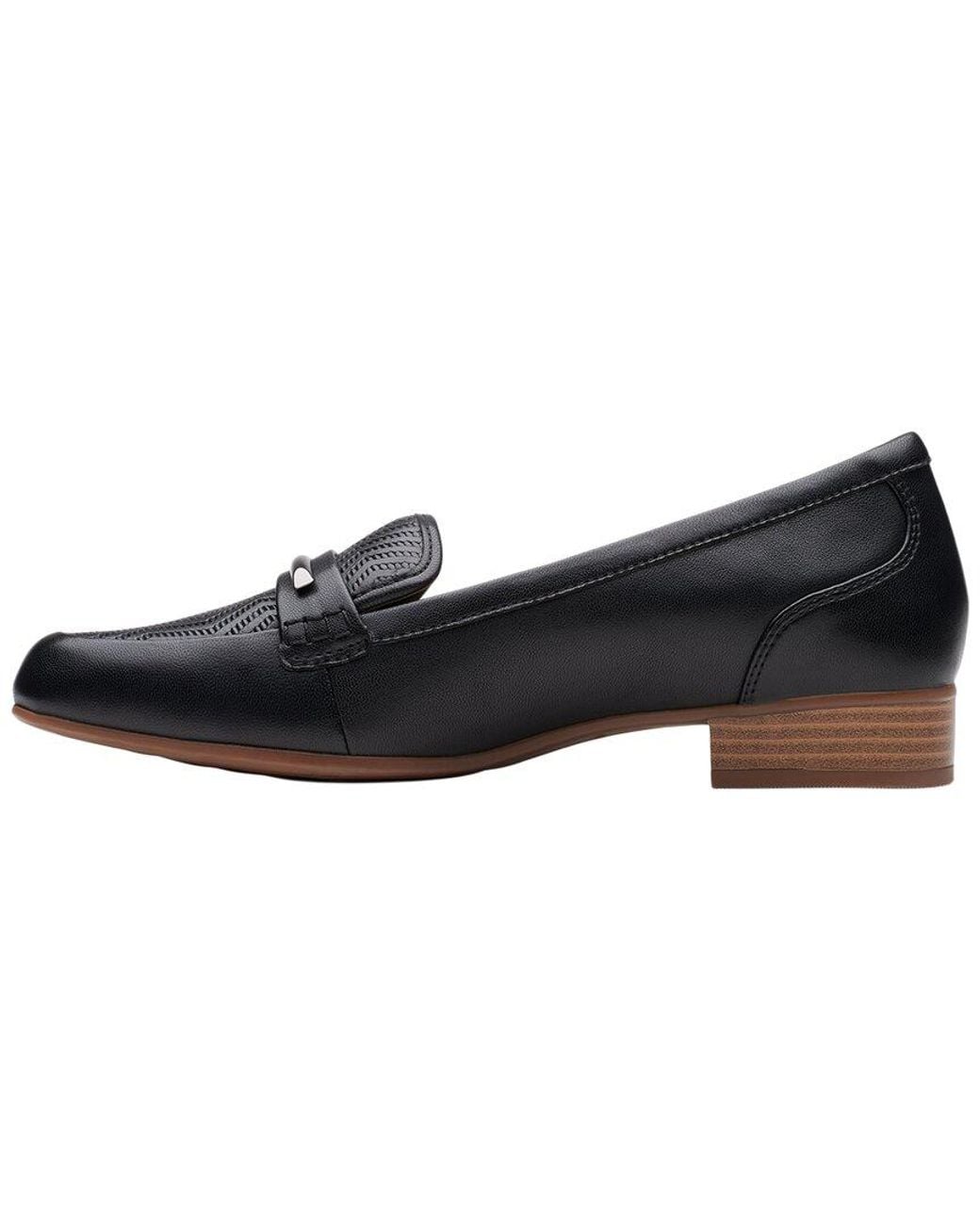 Clarks Black Juliet Aster Leather Loafer
