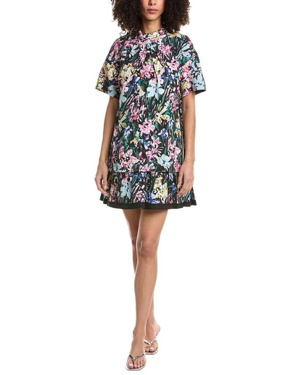3.1 Phillip Lim Blue Flowerworks Twist Short Dress