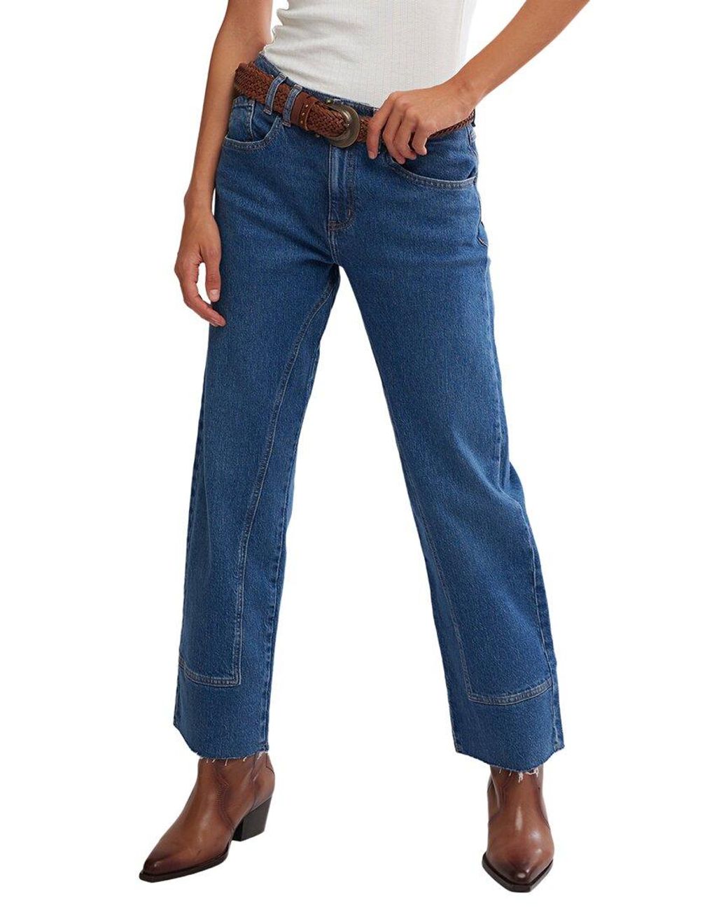 Free People Blue Risk Taker Semi-Relaxed Jean