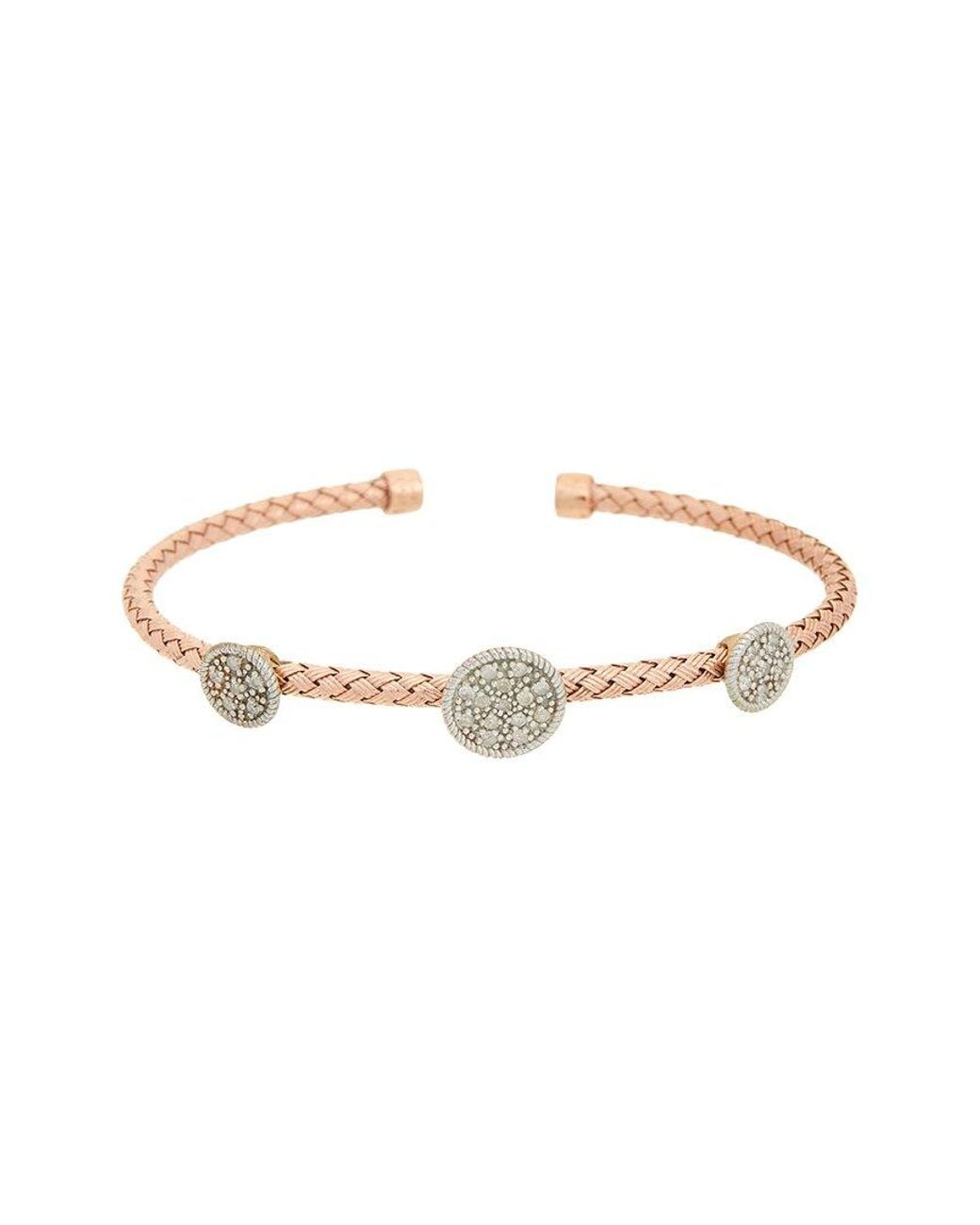 Meshmerise White 18K Over 0.15 Ct. Tw. Diamond Bracelet