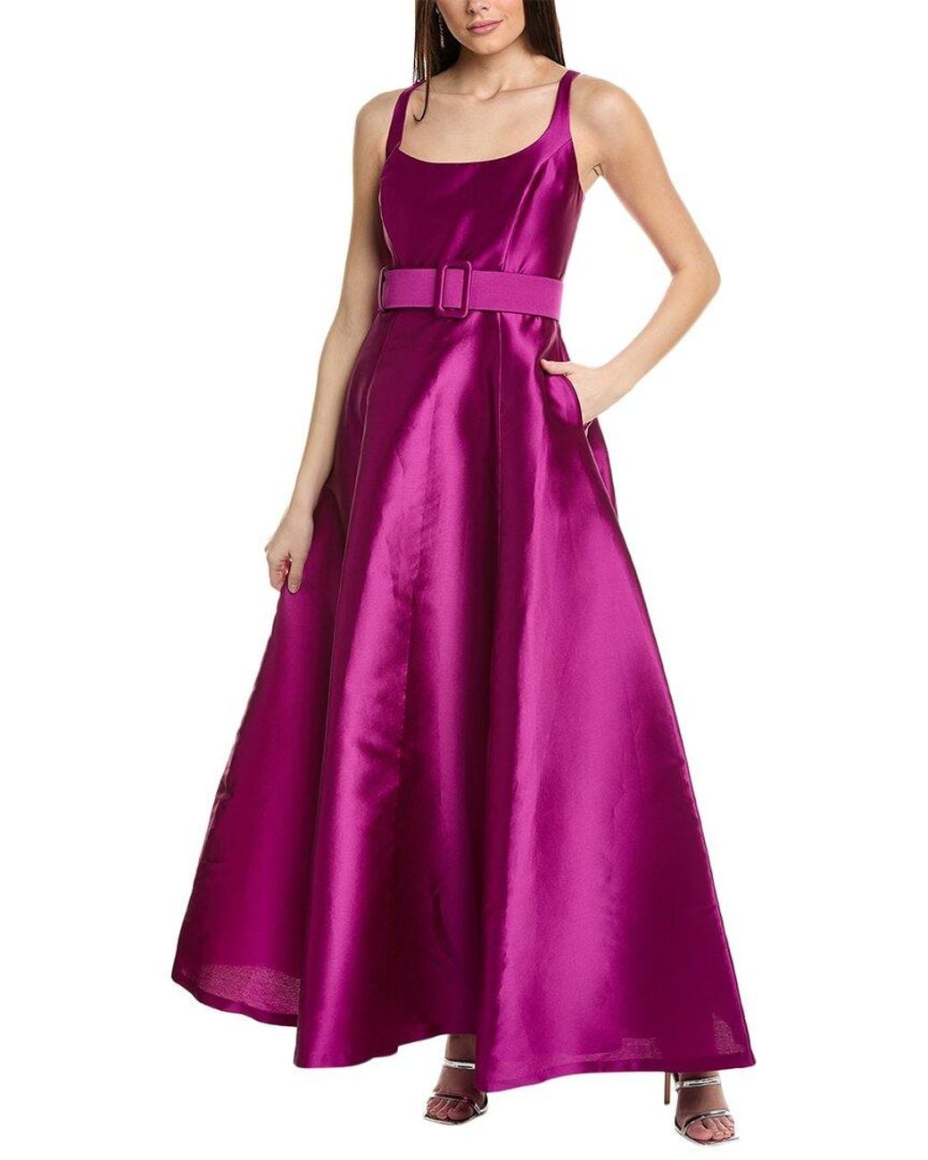 Sachin & Babi Purple Kruse Silk-blend Gown