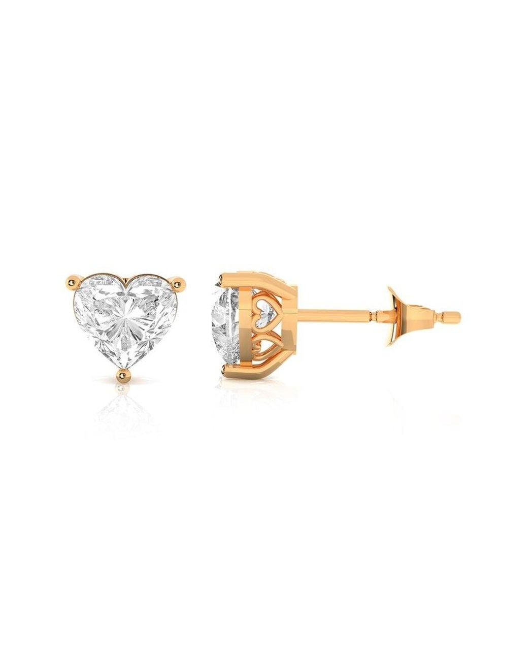 Amairah White 14K Rose 4.00 Ct. Tw. Lab-Grown Diamond Stud Earrings
