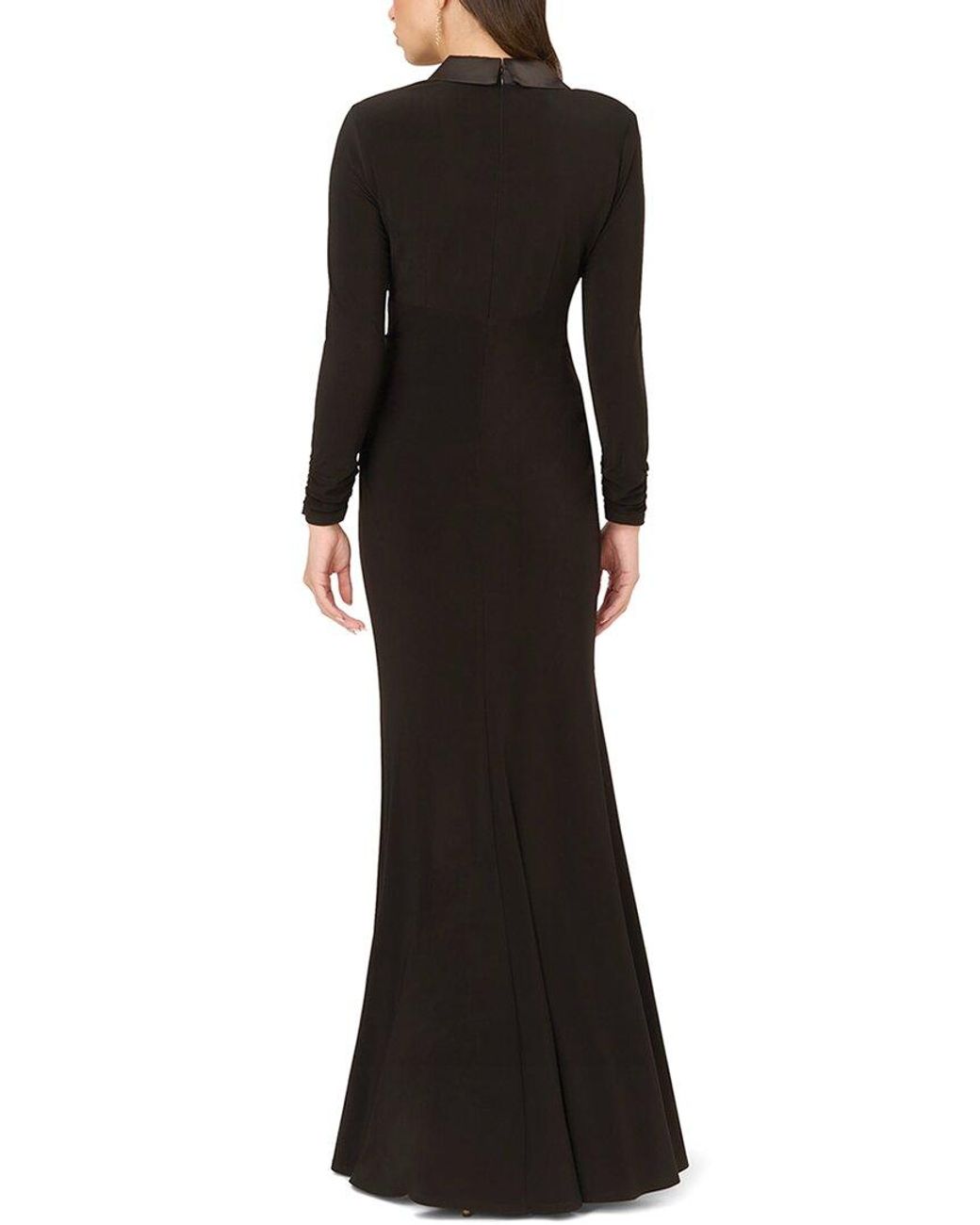 chinese dress ladies Adrianna Papell- Matte Jersey Twist Front Tuxedo Gown main image 1