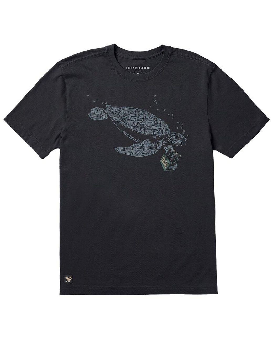 Life Is Good. Blue Crusher Lite Tee for men