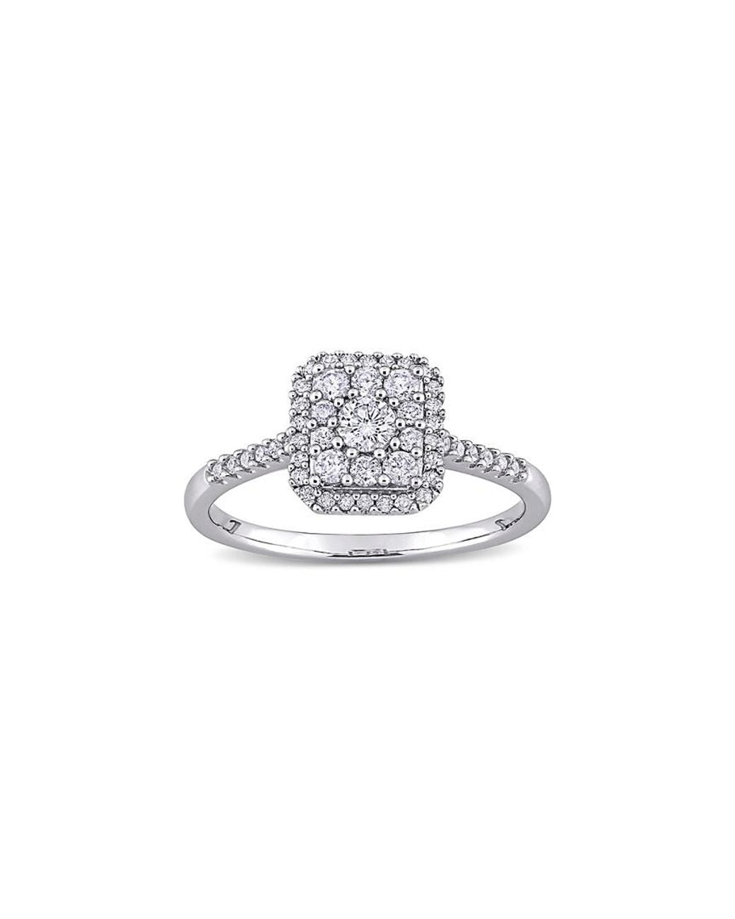 Rina Limor White 10K 0.50 Ct. Tw. Diamond Halo Ring