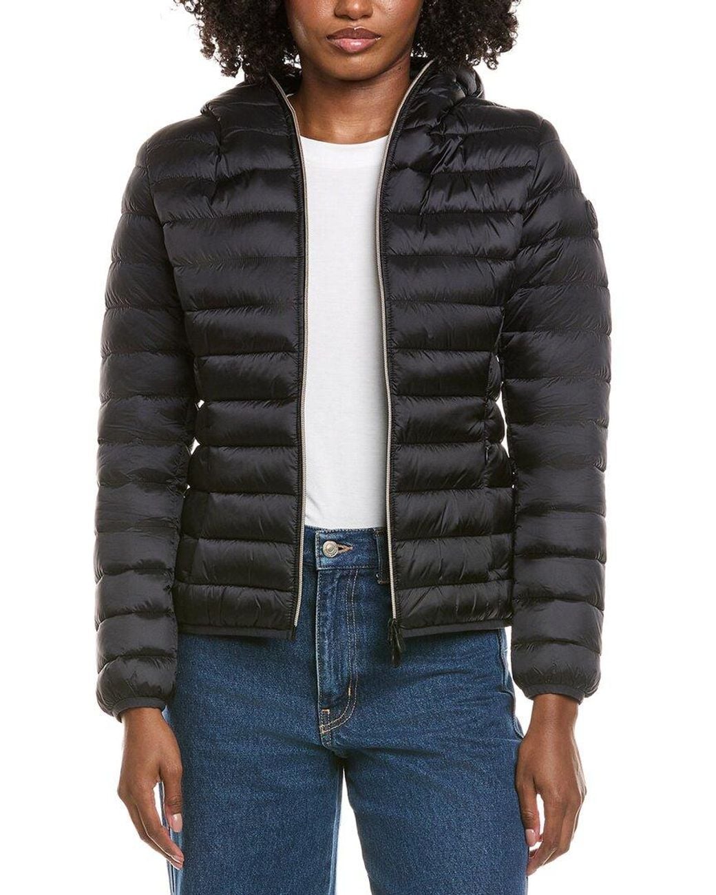 Save The Duck Black Olly Basic Hooded Basic Jacket