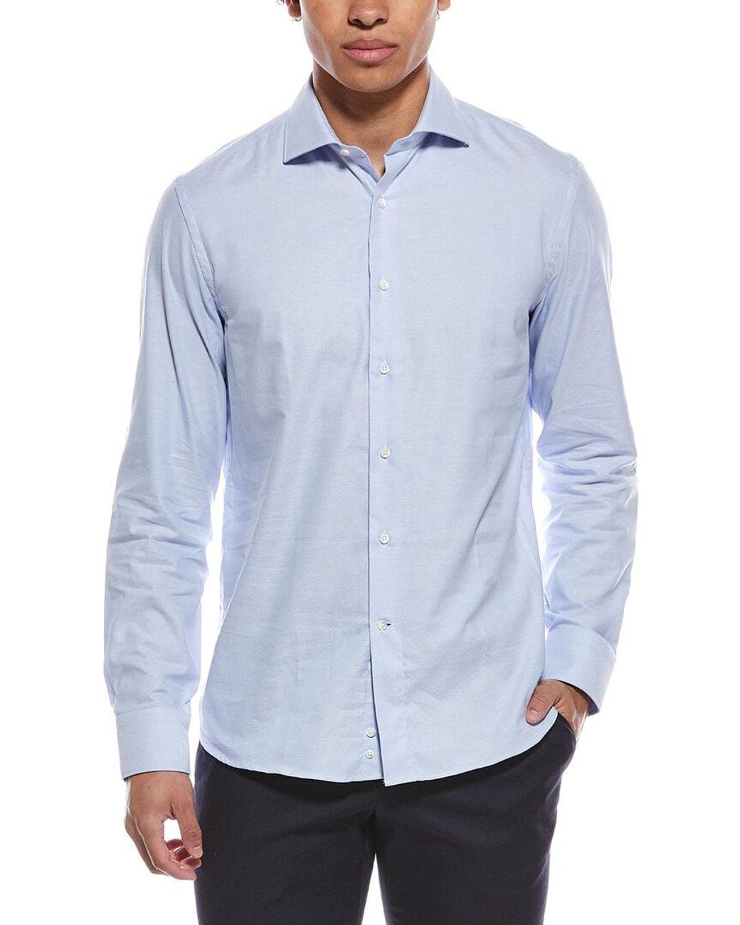 Canali Blue Dress Shirt for men