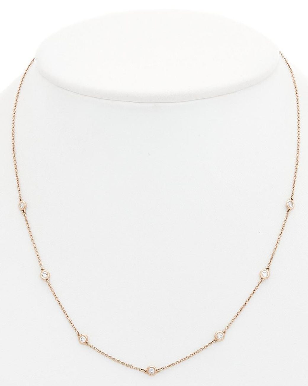 Diana M White Fine Jewelry 14k Rose Gold 0.40 Ct. Tw. Diamond Necklace