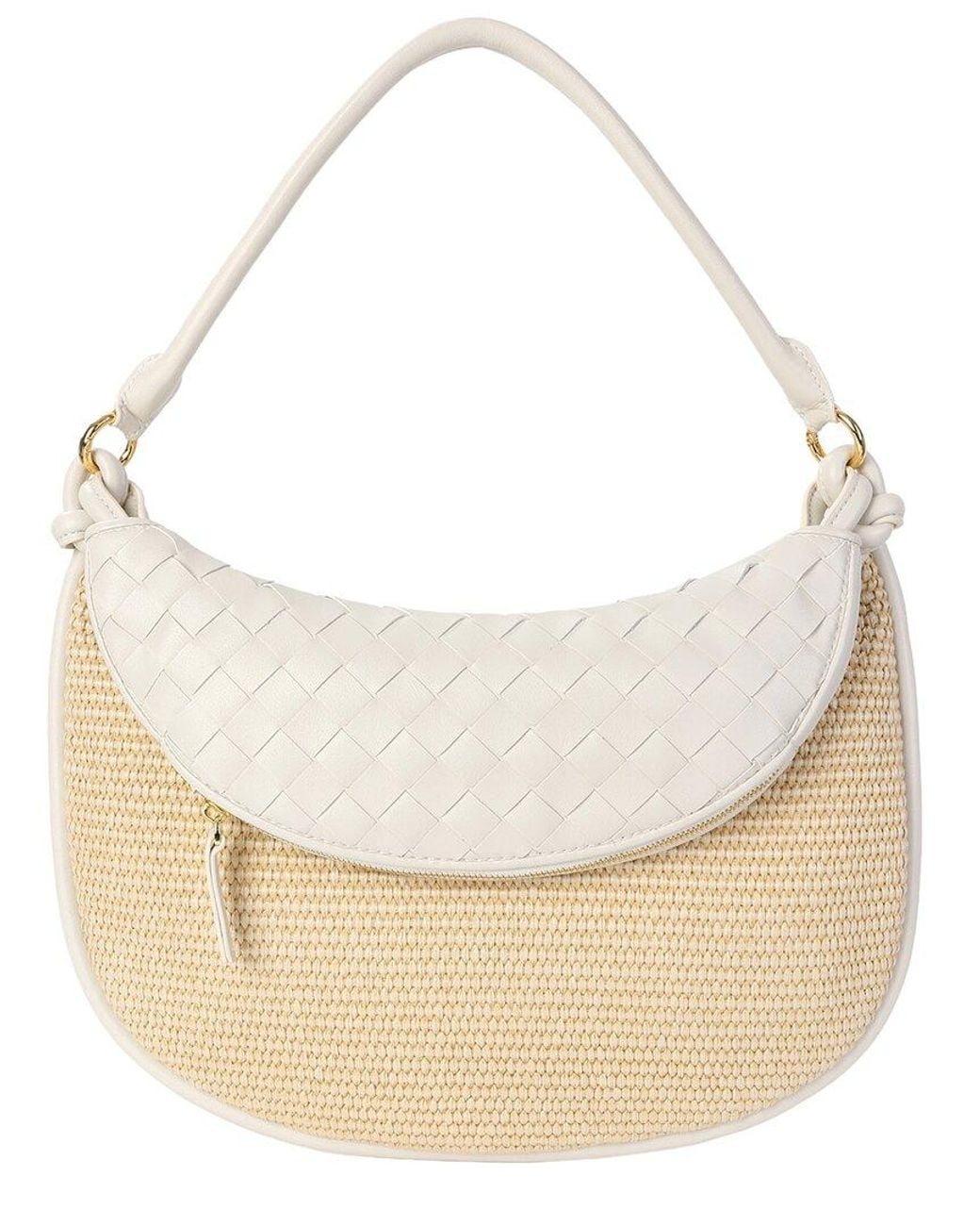 Tiffany & Fred Paris White Leather Shoulder Bag