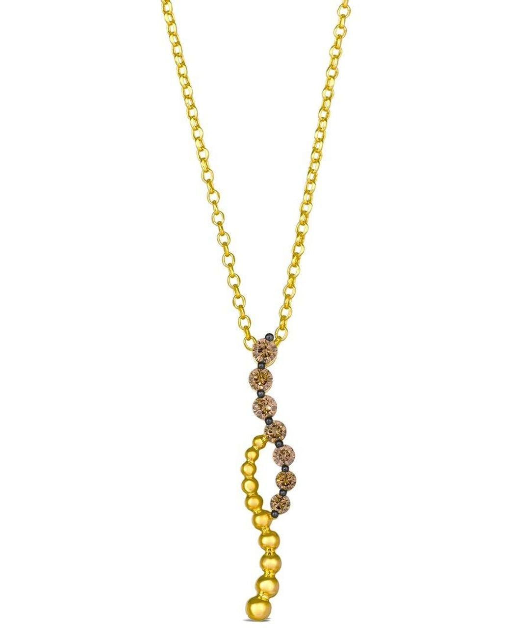 Le Vian Metallic Le Vian Dolce D'Oro 14K 0.09 Ct. Tw. Diamond Pendant Necklace