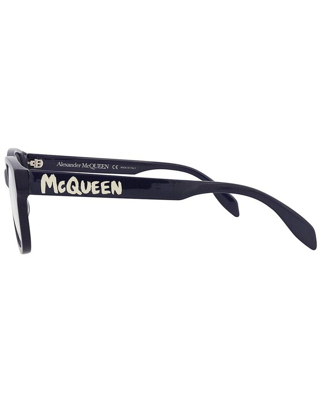 McQueen Blue Am0350O 52Mm Optical Frames for men