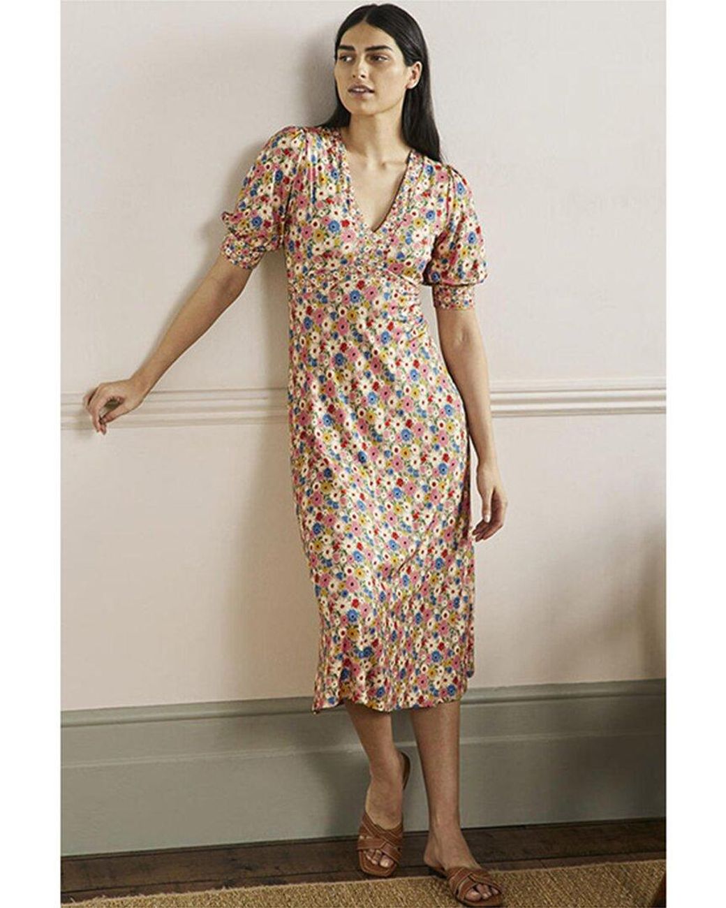 Boden rosa jersey midi dress discount