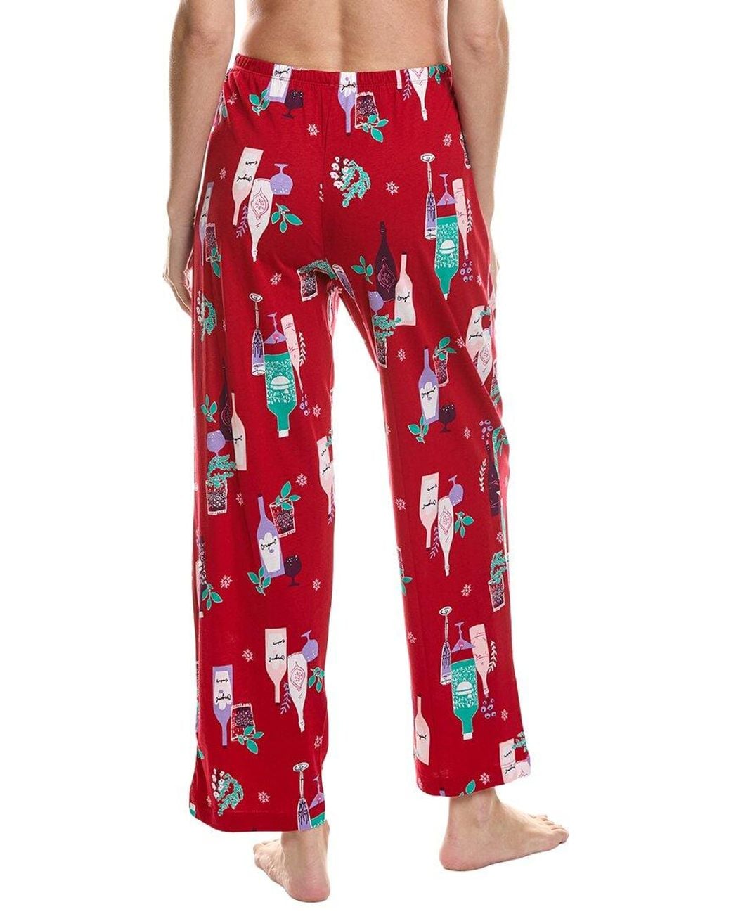 Hue Red Winter Cocktails Pajama Pant
