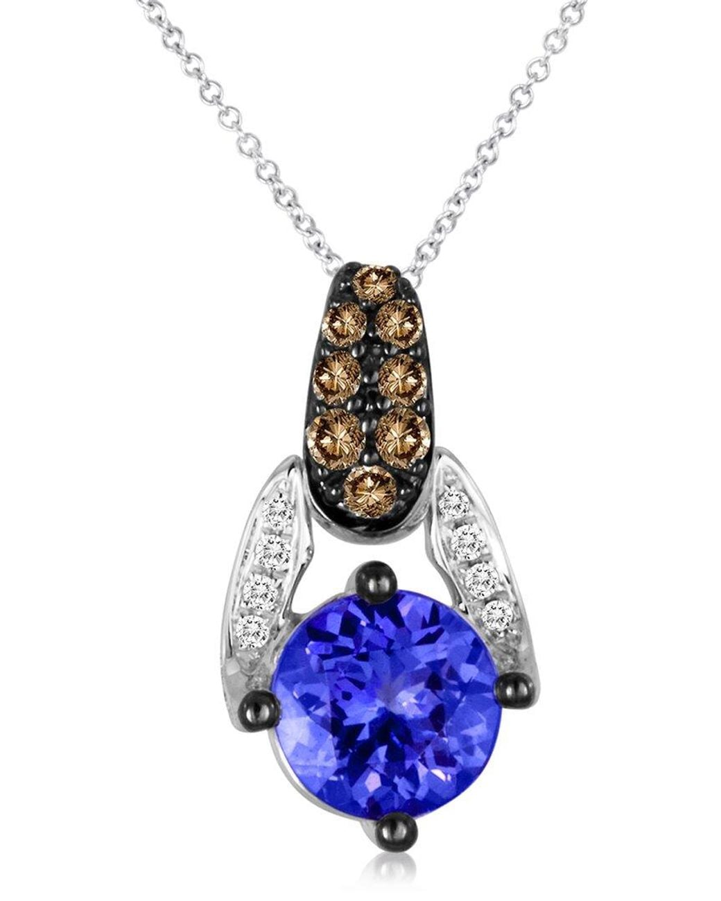 Le Vian Le Vian Blueberry Tanzanite 14K 1.42 Ct. Tw. Diamond & Tanzanite Pendant Necklace