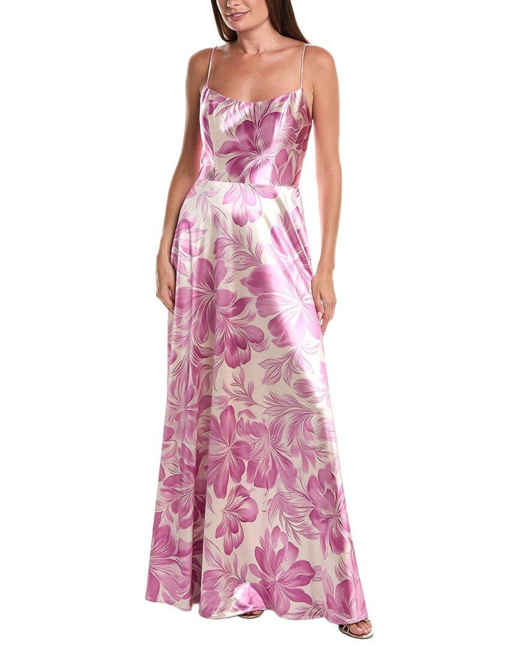 Rene Ruiz Purple Faille Gown