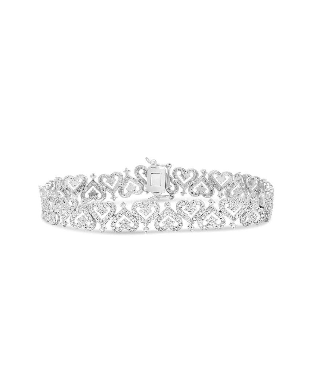 Jaclyn Smith White Platinum Plated 1.00 Ct. Tw. Lab-Grown Moissanite Bracelet
