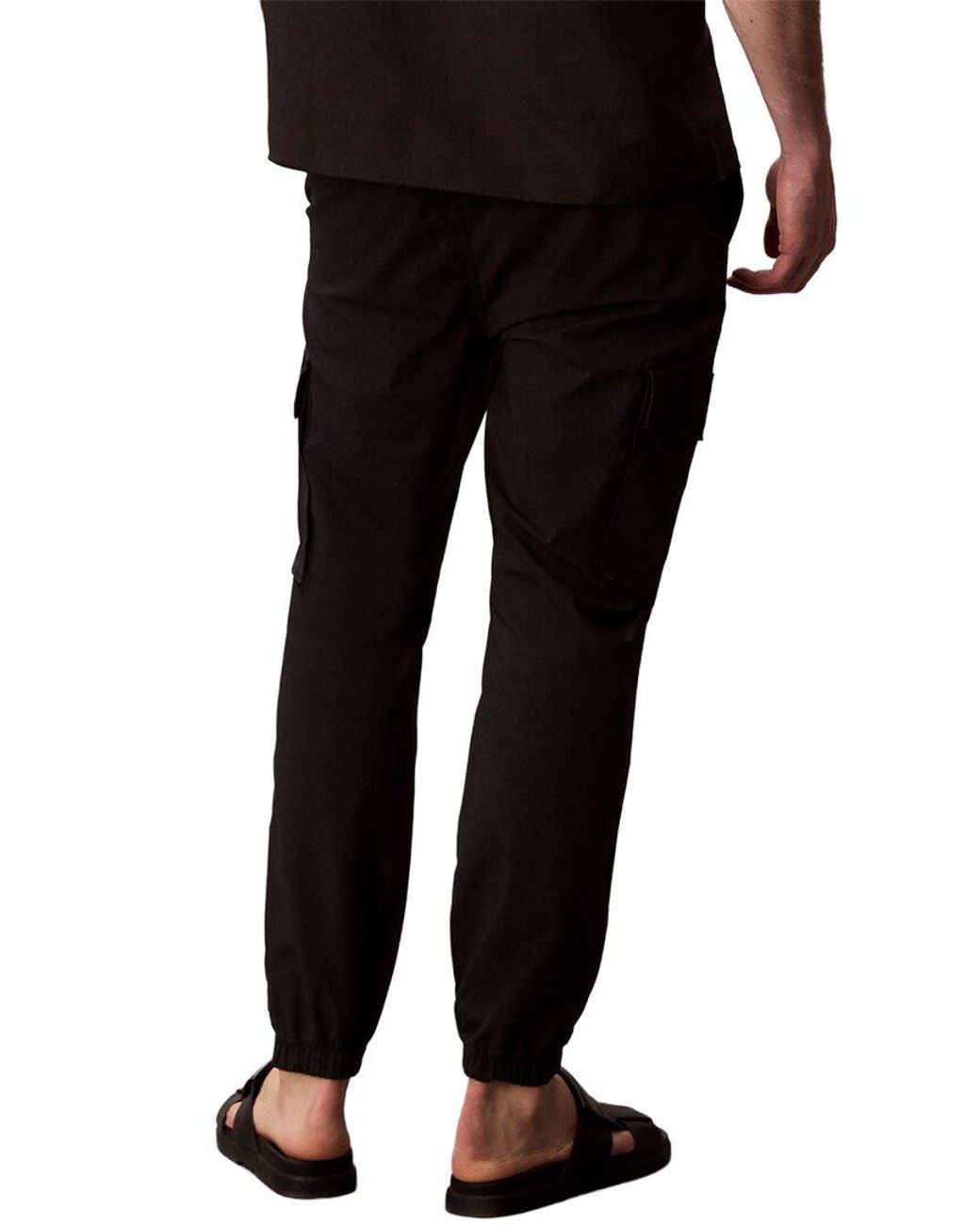 Calvin Klein Black Skinny Cargo Ripstop Pant for men