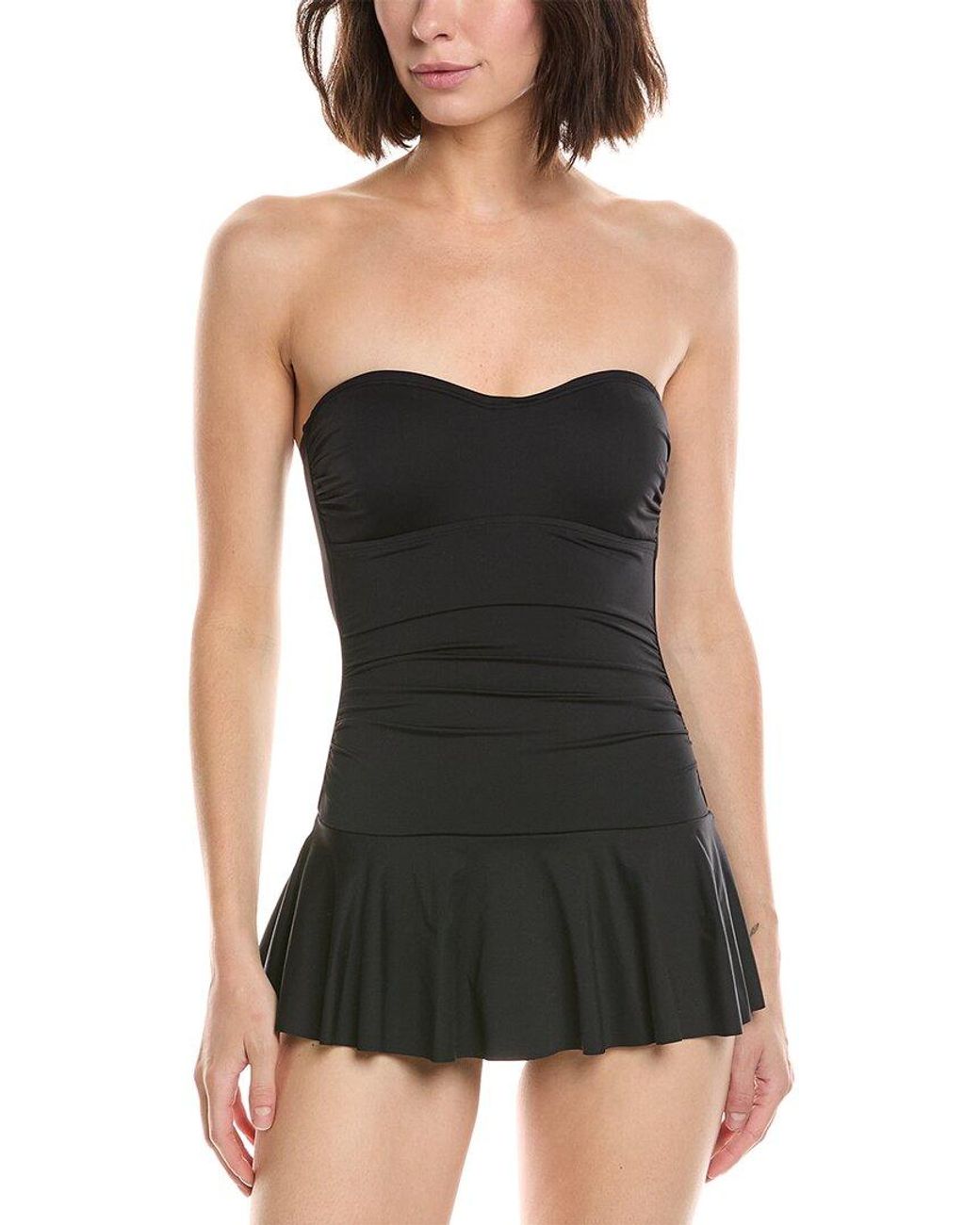 Tommy Bahama Black Pearl Bandeau Swim Dress