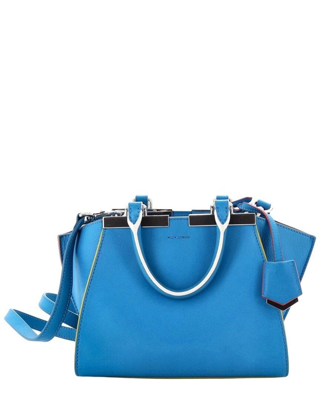 Fendi Blue Leather 3Jours Bag Mini (Authentic Pre-Loved)