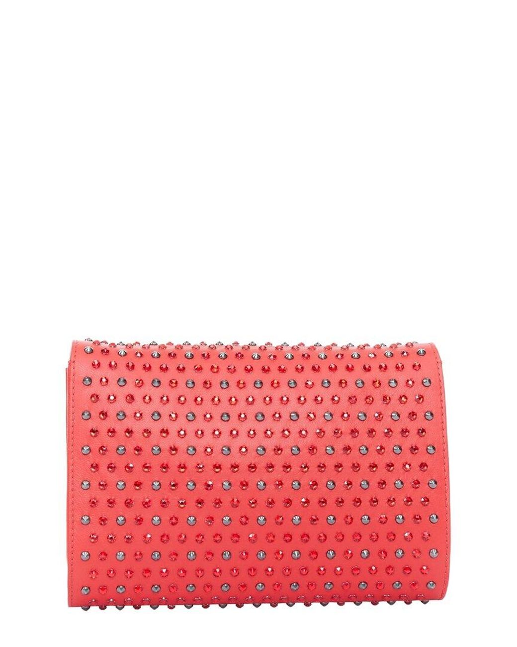 Versace Red Leather Crystal Palazzo Medusa Embellished Crossbody (Authentic Pre-Loved)