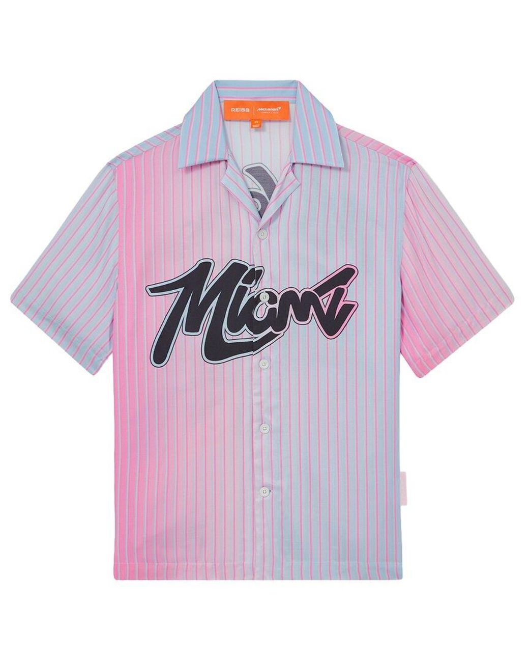Reiss Pink Miami Palm Tree Casual Shirt for men